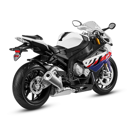 ТМ "Автопанорама" Мотоцикл металл. 1:12 BMW S1000RR, белый, свободный ход колес, в/к 7,1*11,7*20,6 см в Джамбо Тойз #7