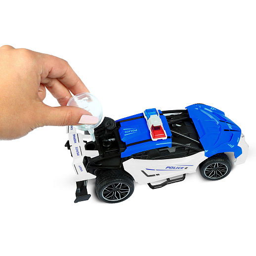 AUTODRIVE_Р/у гоночная машина с паром, М1:22, цвет синий с белым, полиция, в/к 21*10,5*7,5см в Джамбо Тойз #4