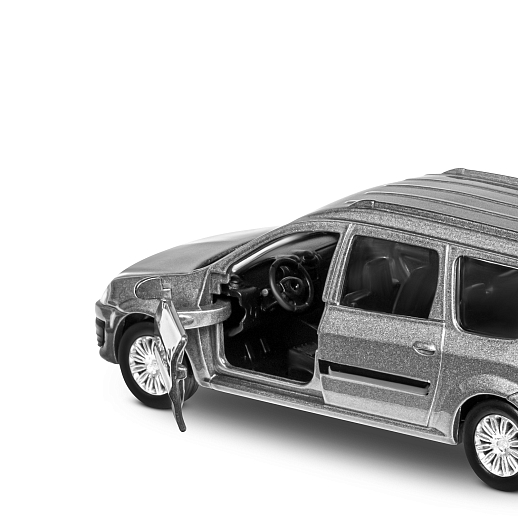 ТМ "Автопанорама" Машинка металлическая 1:43, LADA LARGUS серая, откр. 2 двери., инерция + прицеп с лодками в Джамбо Тойз #14