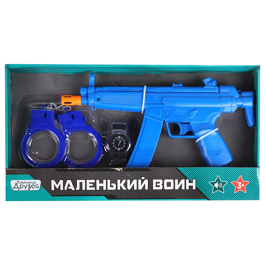 ТМ "КОМПАНИЯ ДРУЗЕЙ", Серия "Маленький воин", Набор "Полиция" со звуком, синий, в/к 38*4,5*20,5 см в Джамбо Тойз #3