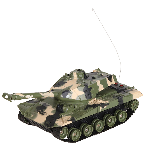AUTODRIVE Р/У Танк, М1:32, ИК-бой, 27MHz, повороты башни,движ.пушки вверх/вниз,индик.жизни, зеленый камуфляж, в/к 37*19*16.5см в Джамбо Тойз #3