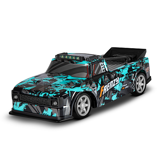 Р/у машина для дрифта М1:16,2.4GHz,4WD,сменные шины 4шт.,свет,с аккум.,цвет черн.с бирюзой,в бел.кор. 38,5*15*17см в Джамбо Тойз #3