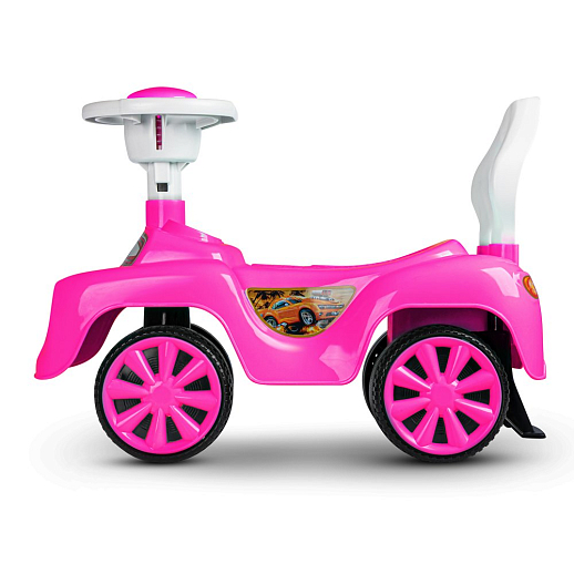 ТМ "Компания Друзей" Каталка Толокар "Гоночная машина" фуксия сигнал на руле, в/к 27х27х55 см в Джамбо Тойз #5