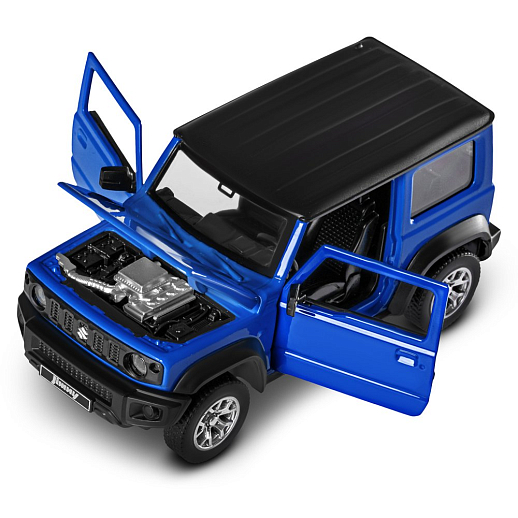 ТМ "Автопанорама" Машинка металлическая 1:32 Suzuki Jimny 2018, синий, тюнинг, откр. двери, свободный ход колес, в/к 23,5*10*4 см в Джамбо Тойз #5