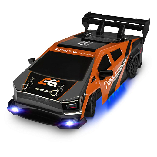 Р/у машина для дрифта 1:24,свет фар,подсветка днища,2 скорости,сменные шины 4шт,конусы 4шт, цвет оранжевый,в белой кор. 22*12,5*10,3см в Джамбо Тойз #4