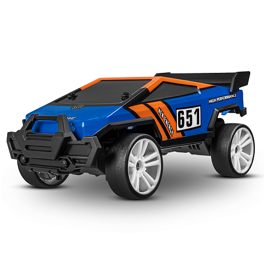 Р/у скоростная машина для дрифта,1:18,подсветка корпуса и днища, запасн. колеса, конусы 4шт.,цвет синий,с аккум, в/к 34*20,5*17,5см в Джамбо Тойз #11
