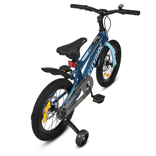 Двухколесный велосипед CITYRIDE, модель CR-B2-10, колеса 16 дюймов, рама сталь, дисковые механические тормоза, свет в раме, балансирные колеса, BT, цвет темно-зеленый в Джамбо Тойз #8