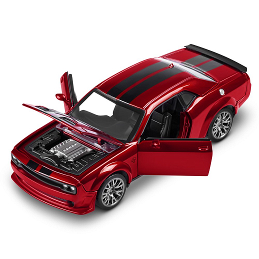 ТМ "Автопанорама" Машинка металлическая 1:36 2022 Dodge challenger SRT Jailbreak, красный, тюнинг, откр. двери, свободный ход колес, в/к 23,5*10*4 см в Джамбо Тойз #11