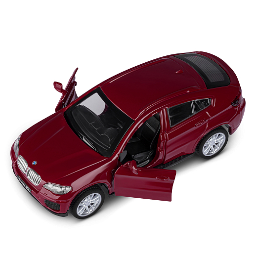 ТМ "Автопанорама" Машинка металлическая 1:43 BMW X6, красный, откр. двери, инерция, в/к 17,5*12,5*6,5 см в Джамбо Тойз #12