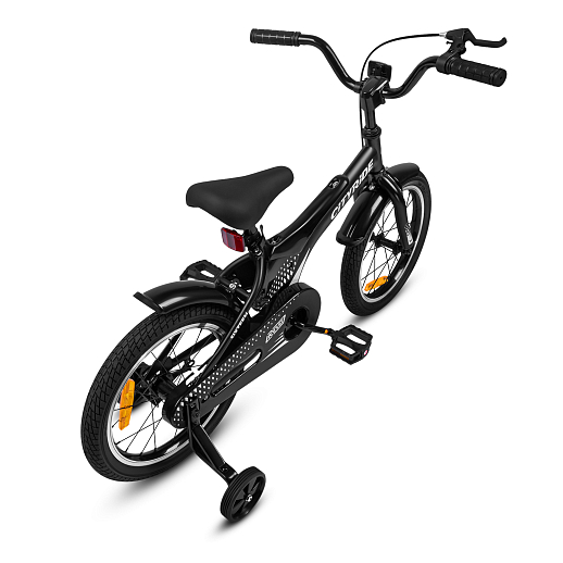 Детский велосипед "Cityride REVO", модель CR-B2-05, рама сталь, кожух цепи 100%, обода алюм. 16", втулки сталь, покрышки 2,125, страх. колеса, руль сталь. вынос сталь, задние ножные тормоза, передний клещевой, крылья пластик, отражатели пер/зад и на спицах, цвет чёрный в Джамбо Тойз #12