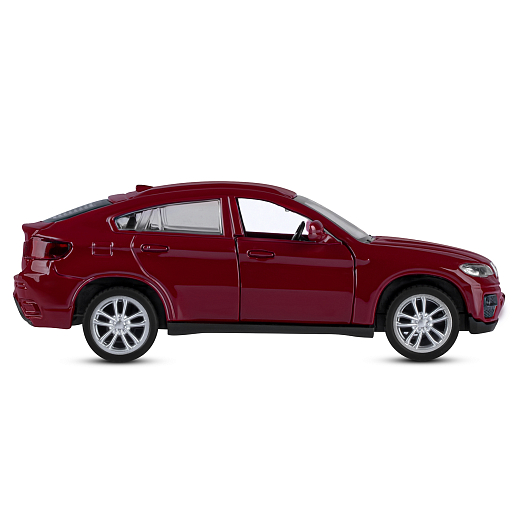 ТМ "Автопанорама" Машинка металлическая 1:43 BMW X6, красный, откр. двери, инерция, в/к 17,5*12,5*6,5 см в Джамбо Тойз #8