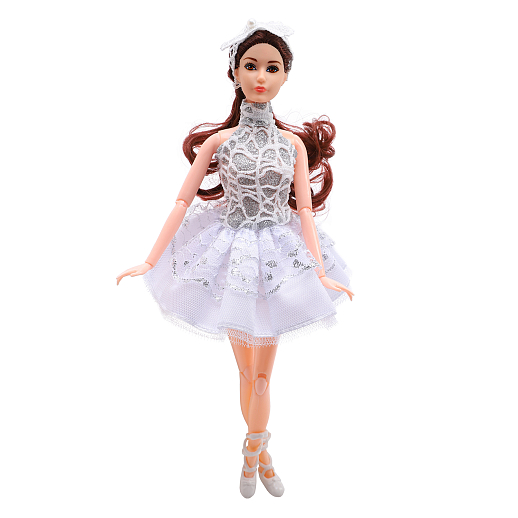 Кукла "Балерина", с шарнирными руками и ногами в белом платье, в/к 17*8*32,5 см в Джамбо Тойз #5