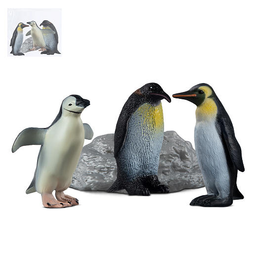ТМ "КОМПАНИЯ ДРУЗЕЙ", серия "Животные планеты Земля", набор животных "Пингвины", 4 шт, в/п в Джамбо Тойз