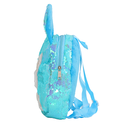 Рюкзачок детский для девочек с пайетками "Зайка", голубого цвета,  25.5*21*6 см в Джамбо Тойз #2