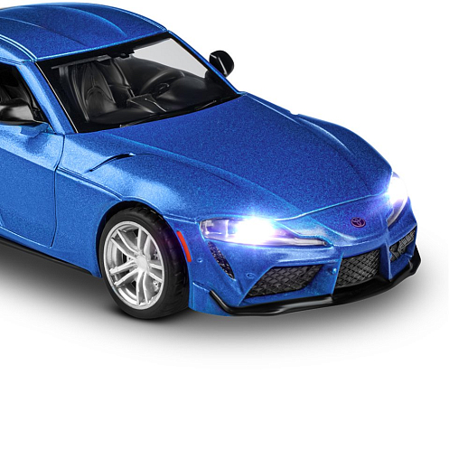 ТМ "Автопанорама" Машинка металлическая 1:31 Toyota Supra, матовый синий, откр. двери, свет, звук, инерция в/к 17,5*13,5*9 см в Джамбо Тойз #21