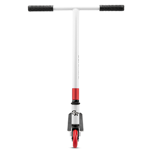 Трюковый самокат CITYRIDE FIRST, T-bar сталь 50*50см, дека алюм.49*9,5см, колеса PU 86A 100мм, пластик диск,  вилка резьб., хомут 4б., цвет Белый в Джамбо Тойз #3