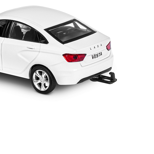 ТМ "Автопанорама" Машинка металлическая 1:43, LADA VESTA белая, откр. 2 двери., инерция + сельхозприцеп в Джамбо Тойз #15