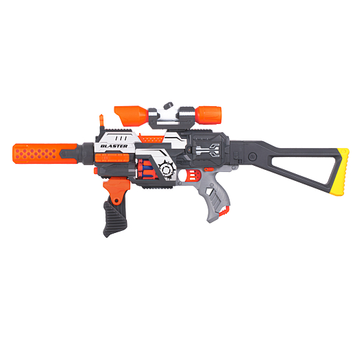 Бластер с мягкими пулями, на бат., 30 пуль в компл., барабанный магазин, в/к 43,5*10,5*22,5см в Джамбо Тойз #4