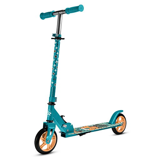 Самокат из 100% стали с полиуретановым колесом диаметром 145 мм, подшипником ABEC-7 грипсы TPR Размер изделия: 76 * 32 * 96 см Упаковка: 1 шт / коробка, 23*12*68.5 см размер деки:: 51X12 см, зеленый в Джамбо Тойз #3