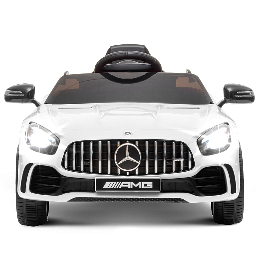 Электромобиль Mercedes Benz AMG на аккум.,12V/4.5AH*1, 380*2, Р/У 2.4GHz, свет, звук, сиденье эко-кожа, колеса EVA,откр.двери,индик.зарядки, MP3/USB, плавн.старт, в/к 111*56*29см. Цвет - белый. в Джамбо Тойз #3