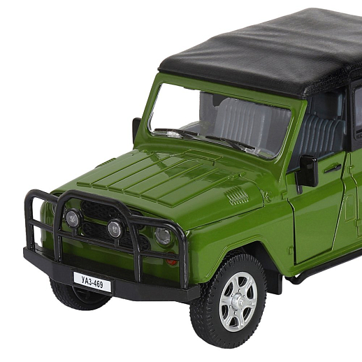 Игрушка для детей: Машинка металлическая 1:24 УАЗ, цвет зеленый хаки, свет, звук, инерция, артикул JB1251784 в Джамбо Тойз #8