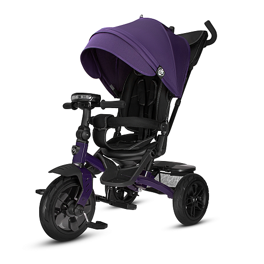 Детский трехколесный велосипед с ручкой CITY-RIDE LUNAR. Поворотное сиденье 360, складная крыша D600, подножки, надувные колеса 12/10, фара в Джамбо Тойз #7