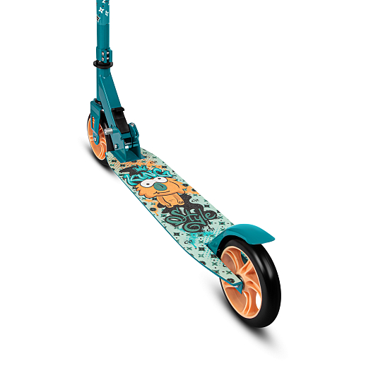 Самокат из 100% стали с полиуретановым колесом диаметром 145 мм, подшипником ABEC-7 грипсы TPR Размер изделия: 76 * 32 * 96 см Упаковка: 1 шт / коробка, 23*12*68.5 см размер деки:: 51X12 см, зеленый в Джамбо Тойз #11