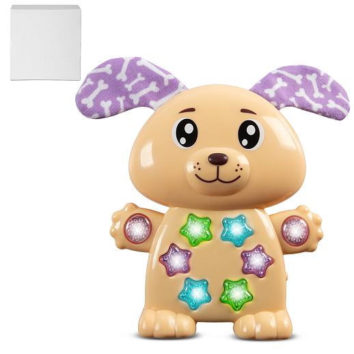 ТМ "Smart Baby" Развивающая игрушка "Щенок" желтый, Шаинский, чип, в б/к в Джамбо Тойз