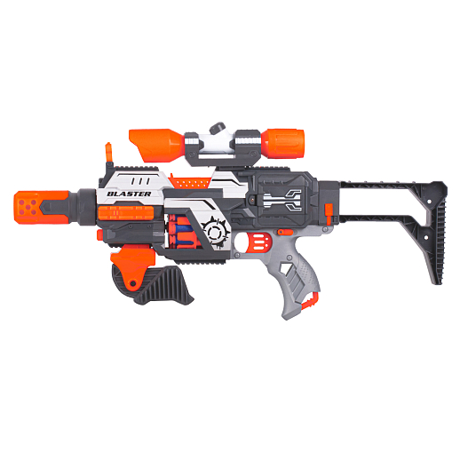 Бластер с мягкими пулями, на бат., 30 пуль в компл., барабанный магазин, в/к 43,5*10,5*22,5см в Джамбо Тойз #7