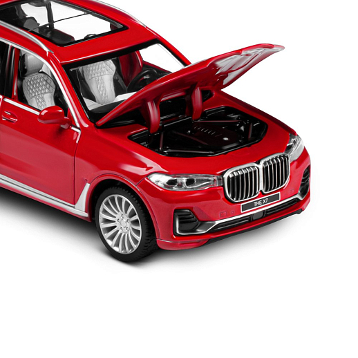 ТМ "Автопанорама" Машинка металлическая 1:32 BMW X7, красный, свет, звук, откр. четыре двери, капот и багажник, инерция, в/к 18*13,5*9 см в Джамбо Тойз #18