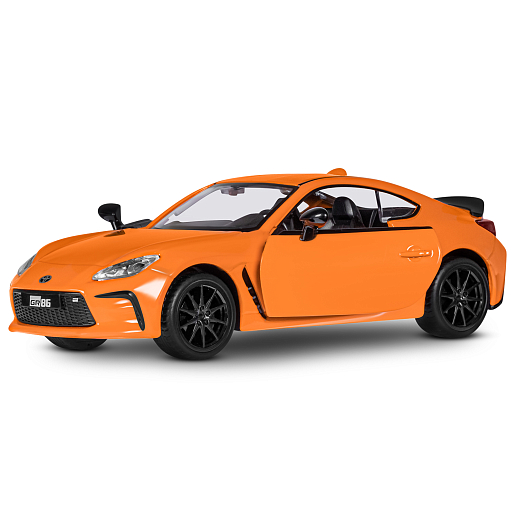 Игрушка для детей: Машинка металлическая 1:28 Toyota, цвет оранжевый, свет, звук, инерция, артикул JB1251782 в Джамбо Тойз #5