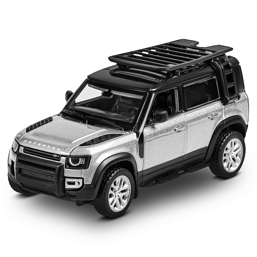 ТМ "Автопанорама" Машинка металлическая 1:43 2020 Land Rover Defender 110, серый, тюнинг, откр. двери, свободный ход колес, в/к 23,5*10*4 см в Джамбо Тойз #6