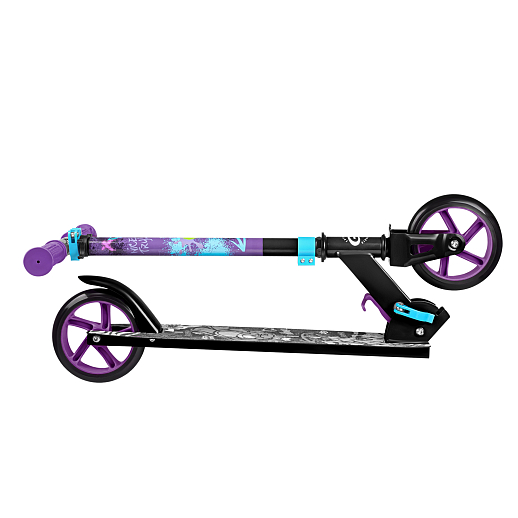 Самокат из 100% стали с полиуретановым колесом диаметром 145 мм, подшипником ABEC-7 грипсы TPR Размер изделия: 76 * 32 * 96 см Упаковка: 1 шт / коробка, 23*12*68.5 см размер деки:: 51X12 см, черный в Джамбо Тойз #10