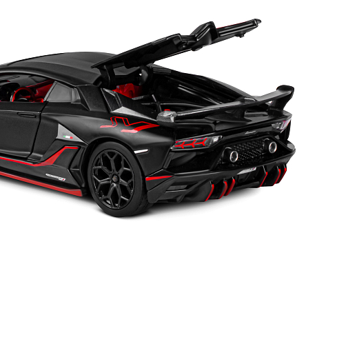 Игрушка для детей: Машинка металлическая, 1:24, Lamborghini, цвет черный, свободный ход колес, свет, звук, артикул JB1251757 в Джамбо Тойз #4