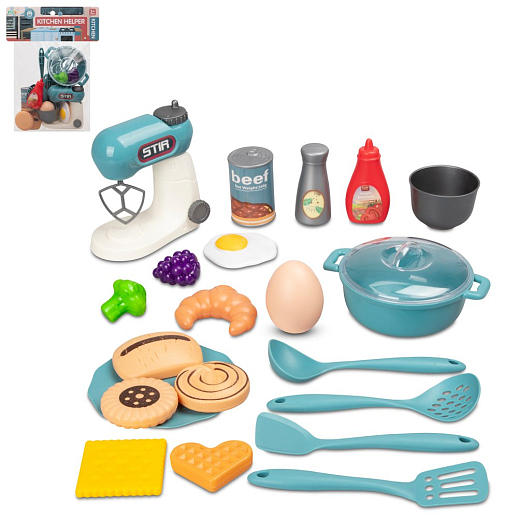 Игровой набор "Планетарный миксер" с аксессуарами, голубой, в/к 29х21 см в Джамбо Тойз