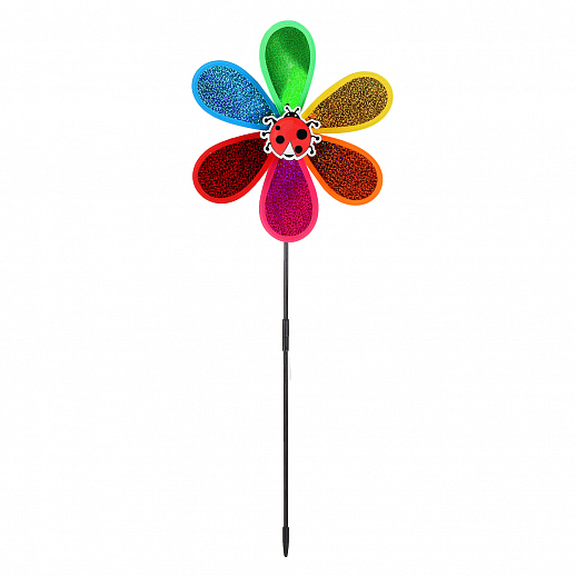 Ветерок,палочка52cм+ цветочка28cм,серединка цветка,микс насекомых,пластик плотн,блест, в наборе 12шт в Джамбо Тойз #9