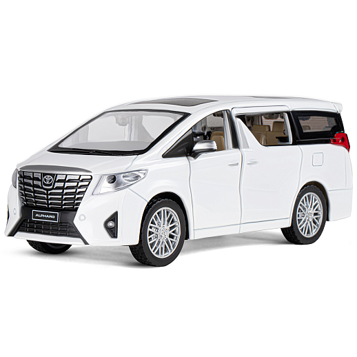 ТМ "Автопанорама" Машинка металлическая 1:29 Toyota Alphard, белый, откр. передние и боковые, багажник, свет, звук, инерция,  в/к 20*10*11 см в Джамбо Тойз #2