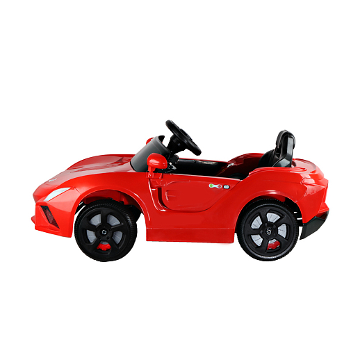 Электромобиль на аккумуляторе, колеса EVA (мягкие колеса), свет, звук, мр3, открываются двери, 115*60*50см. Цвет - красный в Джамбо Тойз #3