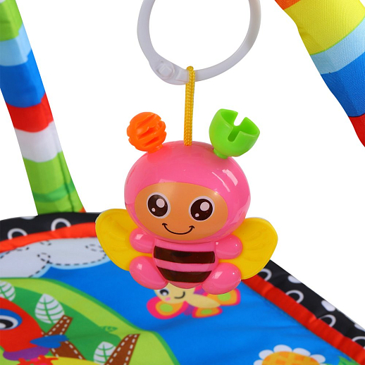 ТМ "Smart Baby"  Детский развивающий коврик с игрушками-погремушками, размер коврика 85х49 см, в/п  60х63х4 см в Джамбо Тойз #4