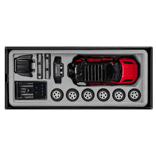ТМ "Автопанорама" Машинка металлическая 1:43 2020 Land Rover Defender 110, красный, тюнинг, откр. двери, свободный ход колес, в/к 23,5*10*4 см в Джамбо Тойз #24