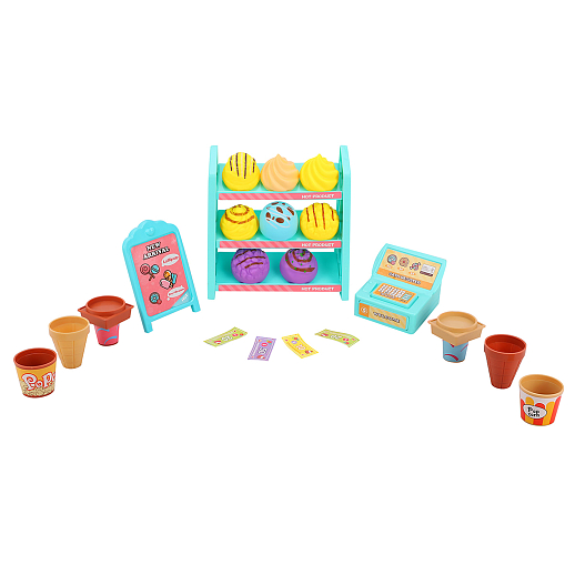Игровой набор "Кафе", в комплекте игрушечные продукты, касса, аксессуары, в/п 28х18х5 см в Джамбо Тойз #3