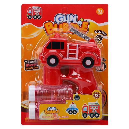 Пистолет с мыльными пузырями "Пожарная машина", на блистере 25*18*5 см в Джамбо Тойз #2