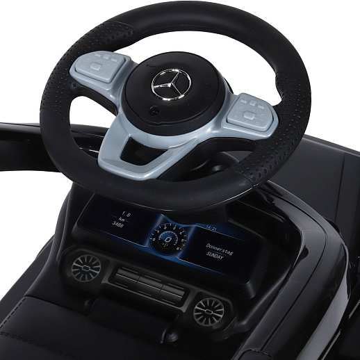 Лицензионная машинка-толокар “Mercedes-Benz” с родительской ручкой , звук, цвет черный, в/к 67х35х30см в Джамбо Тойз #23