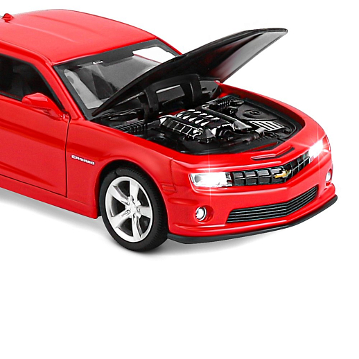 ТМ "Автопанорама" Машинка металлическая 1:32 Chevrolet Camaro SS, красный, свет, звук, откр. двери, капот и багажник, в/к 17,5*13,5*9 см в Джамбо Тойз #18