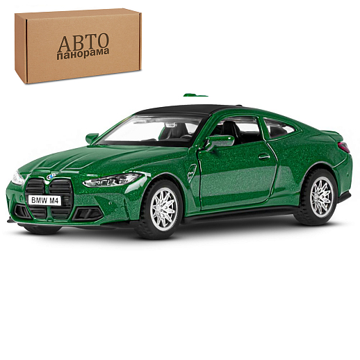 ТМ "Автопанорама" Машинка металлическая 1:42 BMW M4 (G82), зеленый, инерция, откр. двери, в/к 16*7,5*5 см в Джамбо Тойз