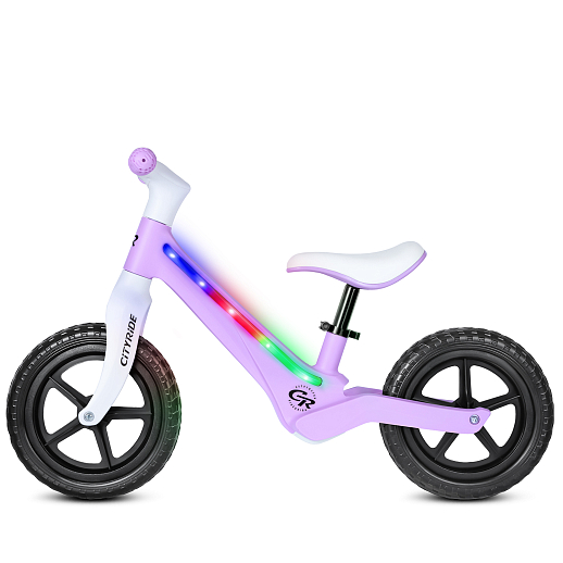 Беговел Cityride, модель CR-BB-07, рама пластик, колеса PU 12", свет, цвет сиреневый в Джамбо Тойз #6