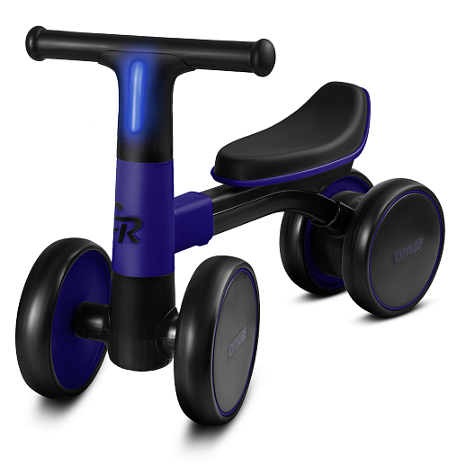 Беговел CITYRIDE, рама сталь, колеса пластик, музыка Шаинского, свет, синий-черный, в/к в Джамбо Тойз #8