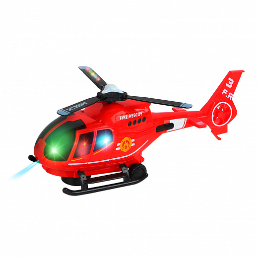Вертолет на батарейках со звуком, светом и проектором (3 картинки), красный, в/к 24,5*11*12 в Джамбо Тойз #6