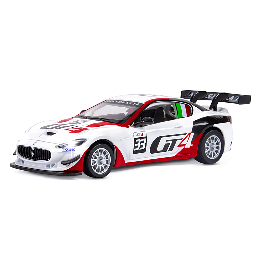 ТМ "Автопанорама" Машинка металл., 1:32 Maserati Gran Turismo MC GT4, белый, инерция, свет, звук, откр. двери, в/к 17,5*13,5*9 см в Джамбо Тойз #4