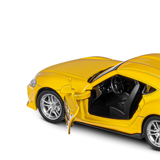 ТМ "Автопанорама" Машинка металлическая 1:38 Toyota GR Supra, желтый, откр. двери, инерция, в/к 17,5*12,5*6,5 см в Джамбо Тойз #12
